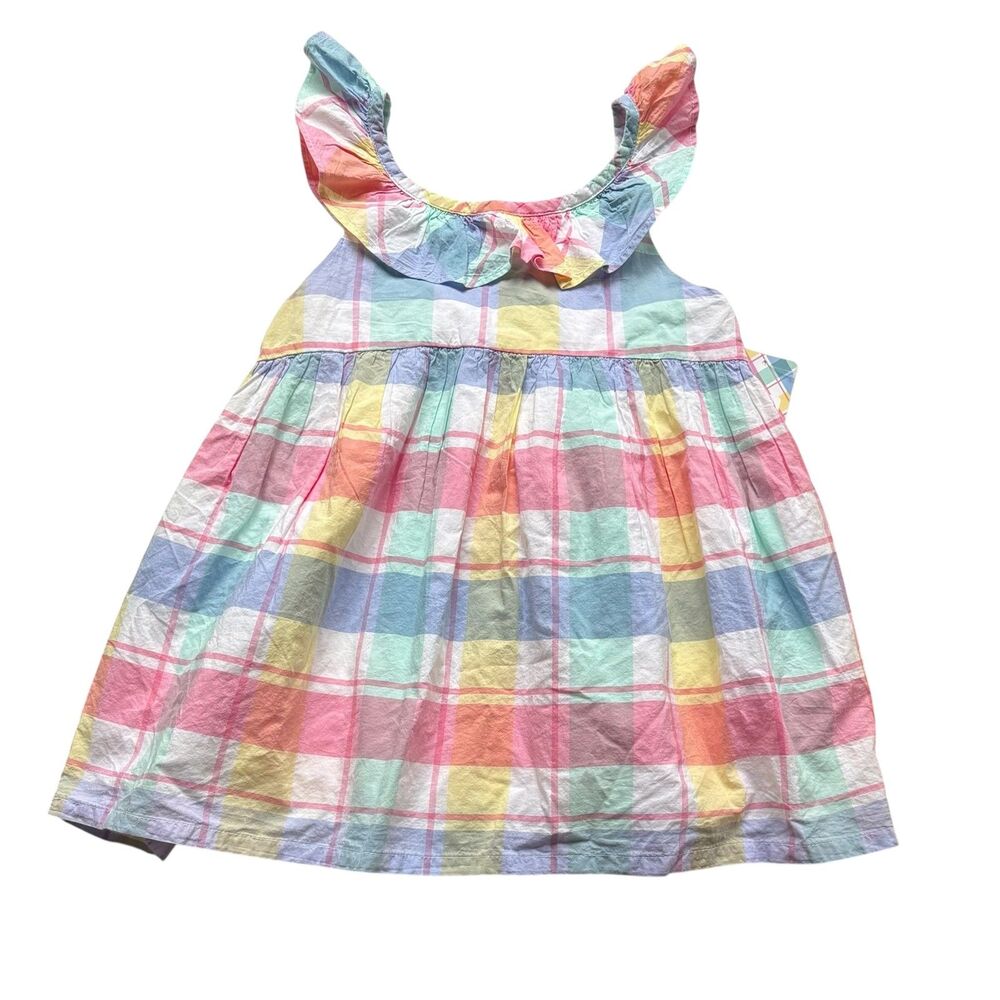 Tommy Bahama Girls Pastel Plaid Ruffle Sundress Size 8 NWT Resort Beach Dress